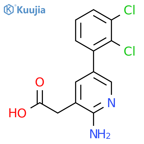 2-Amino-5-(2,3-dichlorophenyl)pyridine-3-acetic acid structure