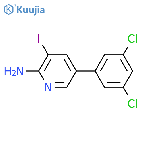 2-Amino-5-(3,5-dichlorophenyl)-3-iodopyridine structure