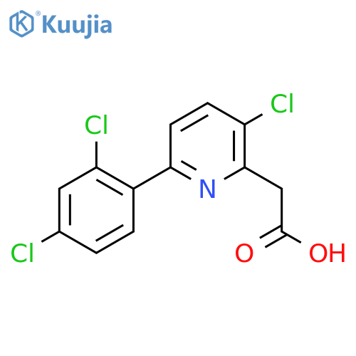 3-Chloro-6-(2,4-dichlorophenyl)pyridine-2-acetic acid structure