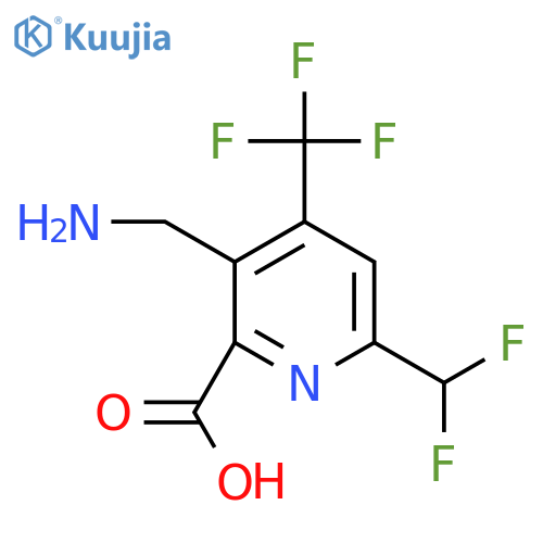 3-(Aminomethyl)-6-(difluoromethyl)-4-(trifluoromethyl)pyridine-2-carboxylic acid structure