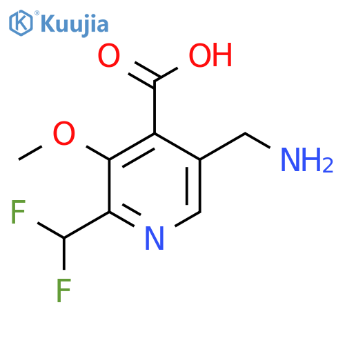 5-(Aminomethyl)-2-(difluoromethyl)-3-methoxypyridine-4-carboxylic acid structure