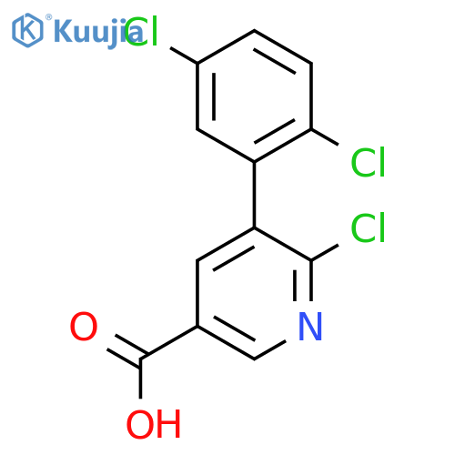6-Chloro-5-(2,5-dichlorophenyl)nicotinic acid structure