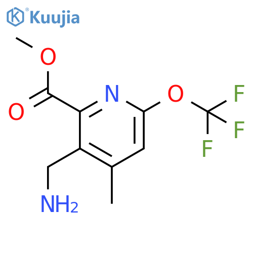 Methyl 3-(aminomethyl)-4-methyl-6-(trifluoromethoxy)pyridine-2-carboxylate structure
