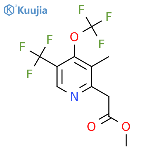 Methyl 3-methyl-4-(trifluoromethoxy)-5-(trifluoromethyl)pyridine-2-acetate structure