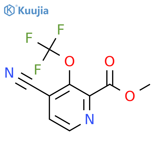 Methyl 4-cyano-3-(trifluoromethoxy)pyridine-2-carboxylate structure