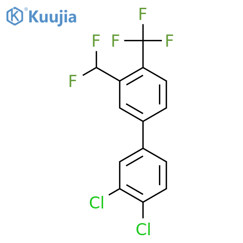 3,4-Dichloro-3'-difluoromethyl-4'-trifluoromethyl-biphenyl structure