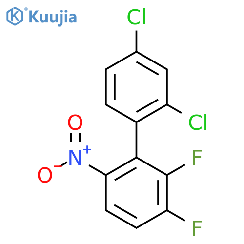 2',4'-Dichloro-2,3-difluoro-6-nitro-biphenyl structure