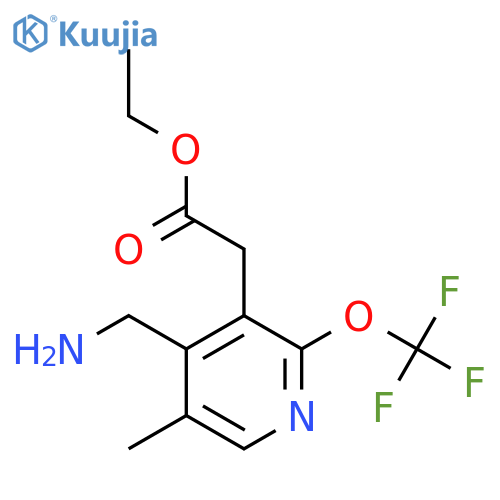 Ethyl 4-(aminomethyl)-5-methyl-2-(trifluoromethoxy)pyridine-3-acetate structure