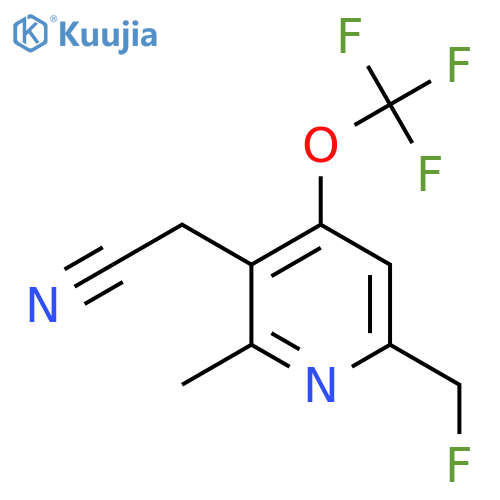 6-(Fluoromethyl)-2-methyl-4-(trifluoromethoxy)pyridine-3-acetonitrile structure