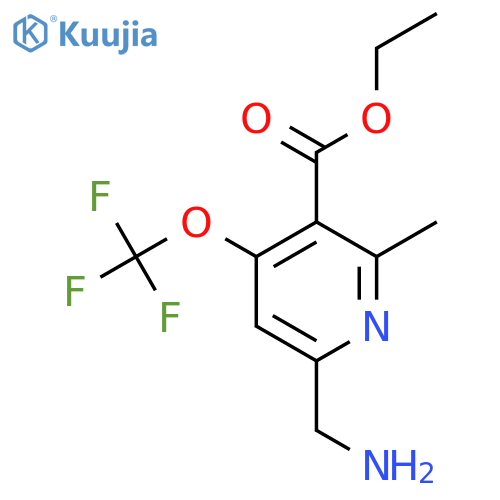 Ethyl 6-(aminomethyl)-2-methyl-4-(trifluoromethoxy)pyridine-3-carboxylate structure
