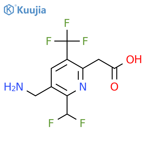3-(Aminomethyl)-2-(difluoromethyl)-5-(trifluoromethyl)pyridine-6-acetic acid structure