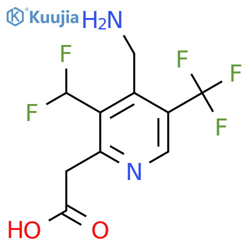 4-(Aminomethyl)-3-(difluoromethyl)-5-(trifluoromethyl)pyridine-2-acetic acid structure