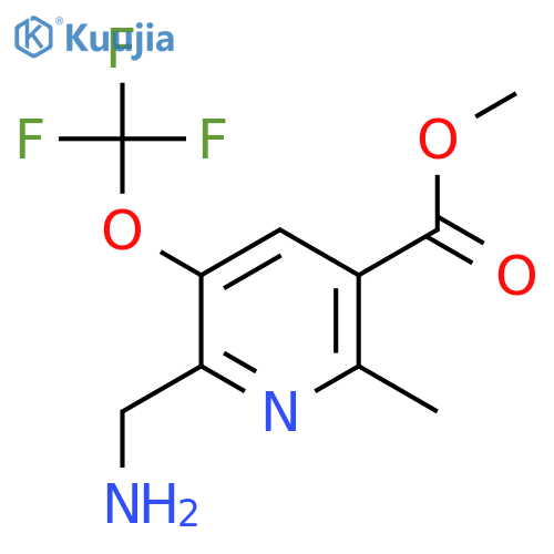 Methyl 2-(aminomethyl)-6-methyl-3-(trifluoromethoxy)pyridine-5-carboxylate structure