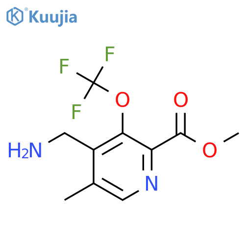 Methyl 4-(aminomethyl)-5-methyl-3-(trifluoromethoxy)pyridine-2-carboxylate structure