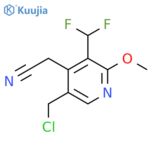 5-(Chloromethyl)-3-(difluoromethyl)-2-methoxypyridine-4-acetonitrile structure