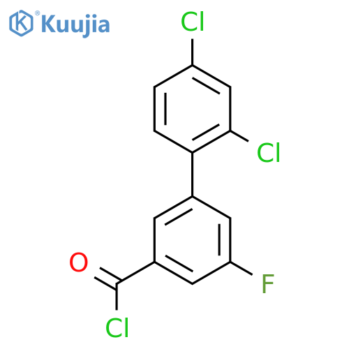 2',4'-Dichloro-5-fluoro-biphenyl-3-carbonyl chloride structure