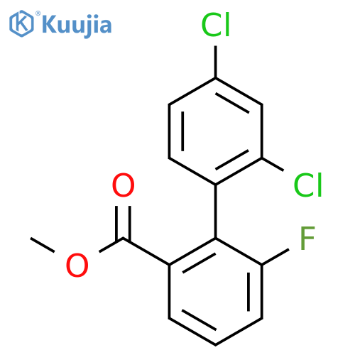 2',4'-Dichloro-6-fluoro-biphenyl-2-carboxylic acid methyl ester structure