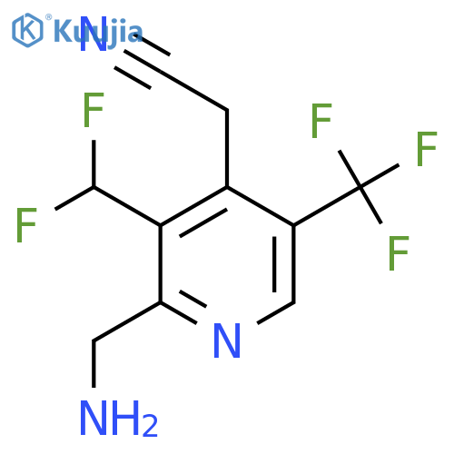 2-(Aminomethyl)-3-(difluoromethyl)-5-(trifluoromethyl)pyridine-4-acetonitrile structure