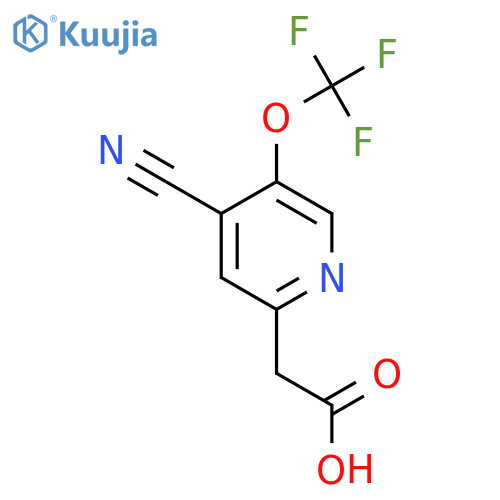 4-Cyano-5-(trifluoromethoxy)pyridine-2-acetic acid structure