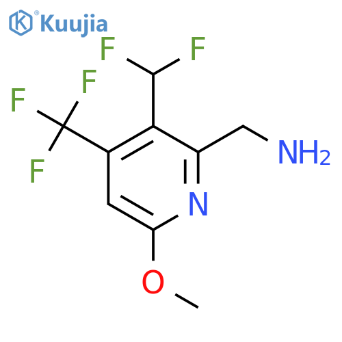 2-(Aminomethyl)-3-(difluoromethyl)-6-methoxy-4-(trifluoromethyl)pyridine structure