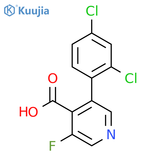 3-(2,4-Dichlorophenyl)-5-fluoroisonicotinic acid structure