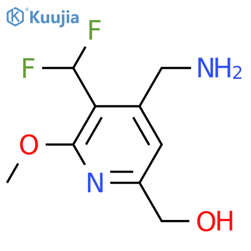 4-(Aminomethyl)-3-(difluoromethyl)-2-methoxypyridine-6-methanol structure