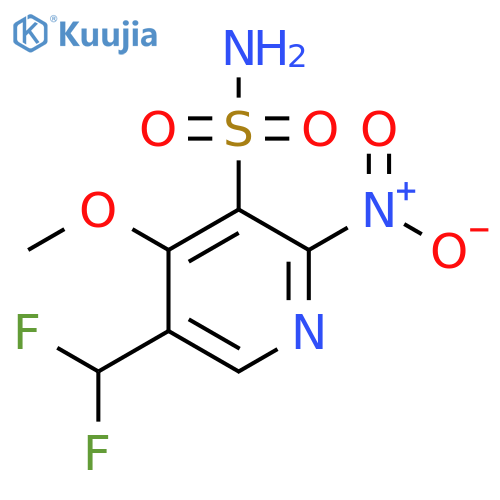 5-(Difluoromethyl)-4-methoxy-2-nitropyridine-3-sulfonamide structure