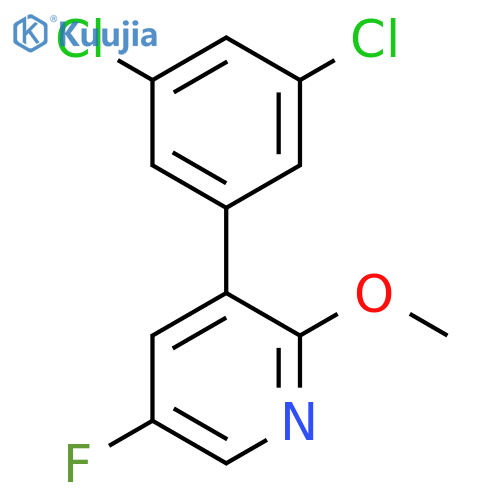3-(3,5-Dichlorophenyl)-5-fluoro-2-methoxypyridine structure