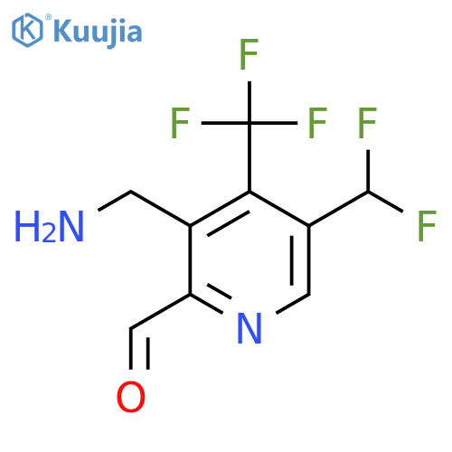 3-(Aminomethyl)-5-(difluoromethyl)-4-(trifluoromethyl)pyridine-2-carboxaldehyde structure