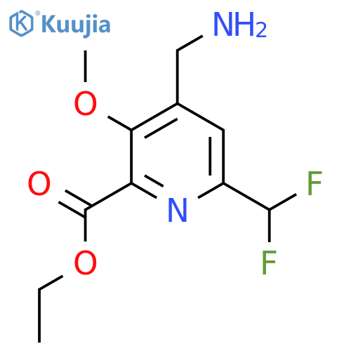 Ethyl 4-(aminomethyl)-6-(difluoromethyl)-3-methoxypyridine-2-carboxylate structure