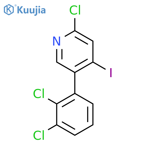 2-Chloro-5-(2,3-dichlorophenyl)-4-iodopyridine structure