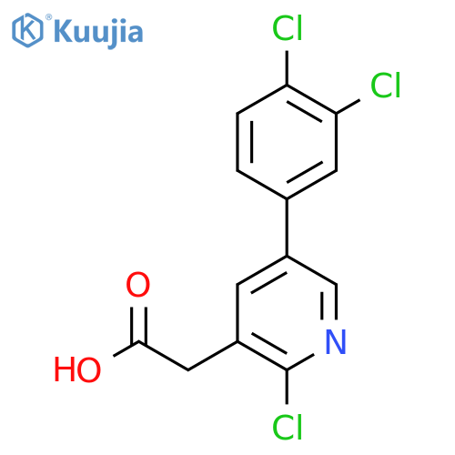 2-Chloro-5-(3,4-dichlorophenyl)pyridine-3-acetic acid structure