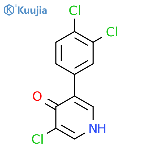 5-Chloro-3-(3,4-dichlorophenyl)-4-hydroxypyridine structure