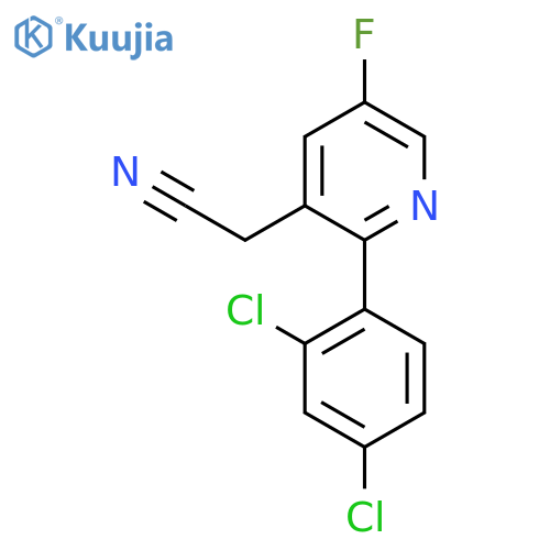2-(2,4-Dichlorophenyl)-5-fluoropyridine-3-acetonitrile structure