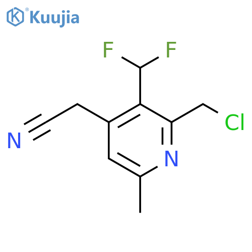 2-(Chloromethyl)-3-(difluoromethyl)-6-methylpyridine-4-acetonitrile structure