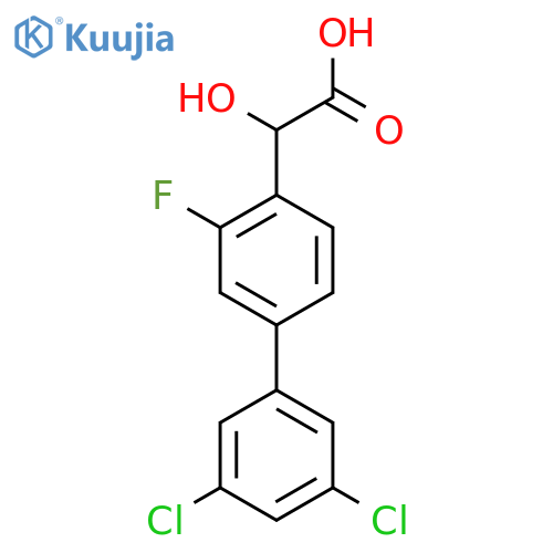 Hydroxy-(3',5'-dichloro-3-fluoro-biphenyl-4-yl)-acetic acid structure