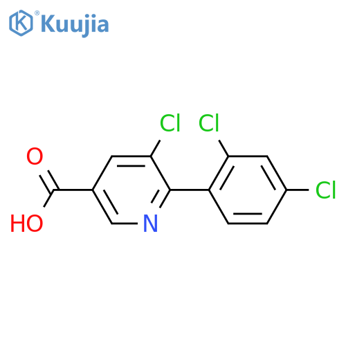 5-Chloro-6-(2,4-dichlorophenyl)nicotinic acid structure