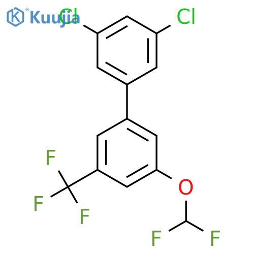 5'-Difluoromethoxy-3,5-dichloro-3'-trifluoromethyl-biphenyl structure