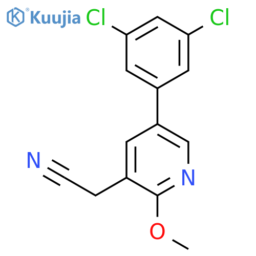 5-(3,5-Dichlorophenyl)-2-methoxypyridine-3-acetonitrile structure