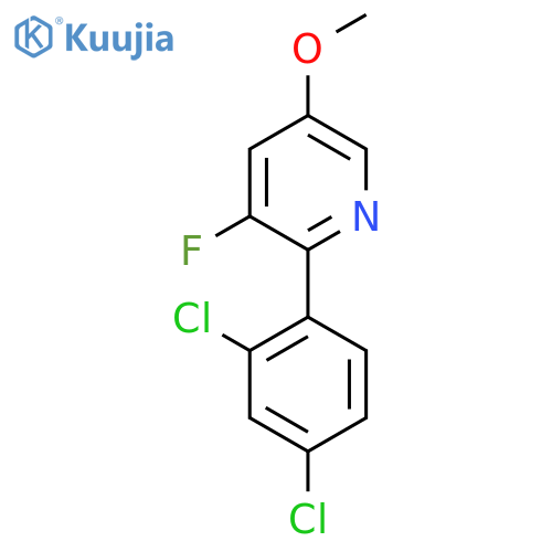 2-(2,4-Dichlorophenyl)-3-fluoro-5-methoxypyridine structure