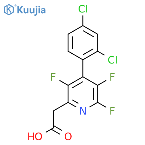 4-(2,4-Dichlorophenyl)-3,5,6-trifluoropyridine-2-acetic acid structure