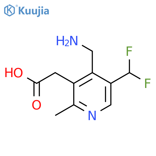 4-(Aminomethyl)-5-(difluoromethyl)-2-methylpyridine-3-acetic acid structure
