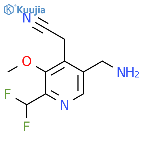 5-(Aminomethyl)-2-(difluoromethyl)-3-methoxypyridine-4-acetonitrile structure