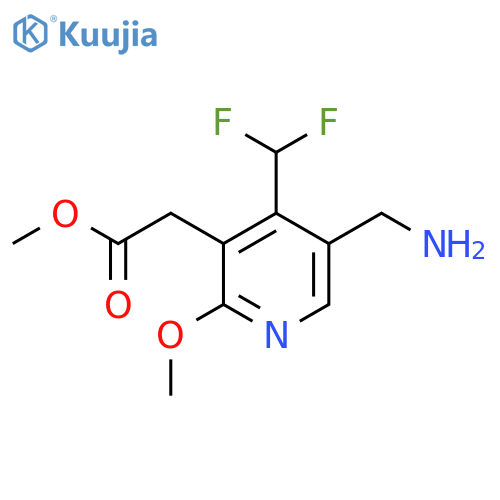Methyl 5-(aminomethyl)-4-(difluoromethyl)-2-methoxypyridine-3-acetate structure