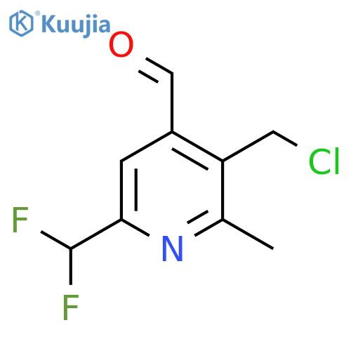 3-(Chloromethyl)-6-(difluoromethyl)-2-methylpyridine-4-carboxaldehyde structure