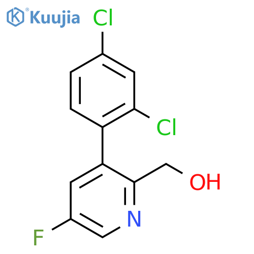 3-(2,4-Dichlorophenyl)-5-fluoropyridine-2-methanol structure