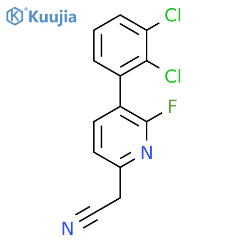 3-(2,3-Dichlorophenyl)-2-fluoropyridine-6-acetonitrile structure