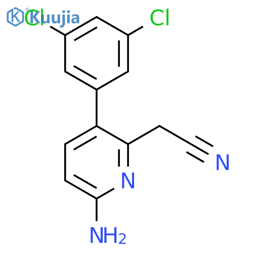 6-Amino-3-(3,5-dichlorophenyl)pyridine-2-acetonitrile structure