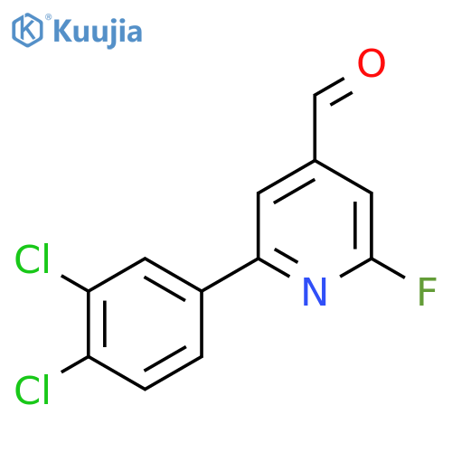 2-(3,4-Dichlorophenyl)-6-fluoroisonicotinaldehyde structure