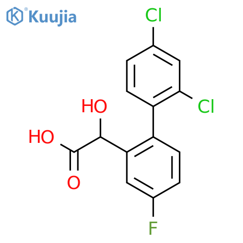 Hydroxy-(2',4'-dichloro-4-fluoro-biphenyl-2-yl)-acetic acid structure